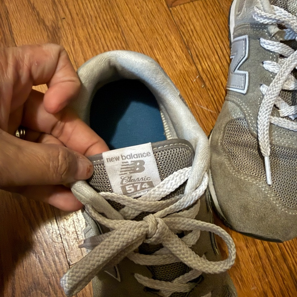 New Balance Kids Sneakers in Gray and White - Picture 3 of 11